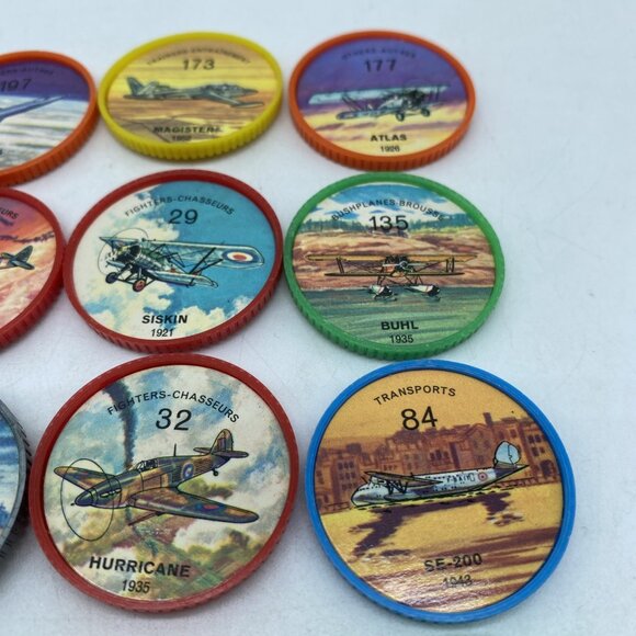 34 Vintage Jello Hostess Coins Aircraft Coin Chips Premiums Picture Wheels - Picture 4 of 12